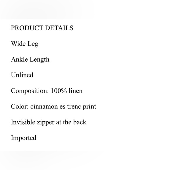 Faithfull the Brand Polka dot rust white linen high waist cropped wide leg pants - Picture 10 of 14